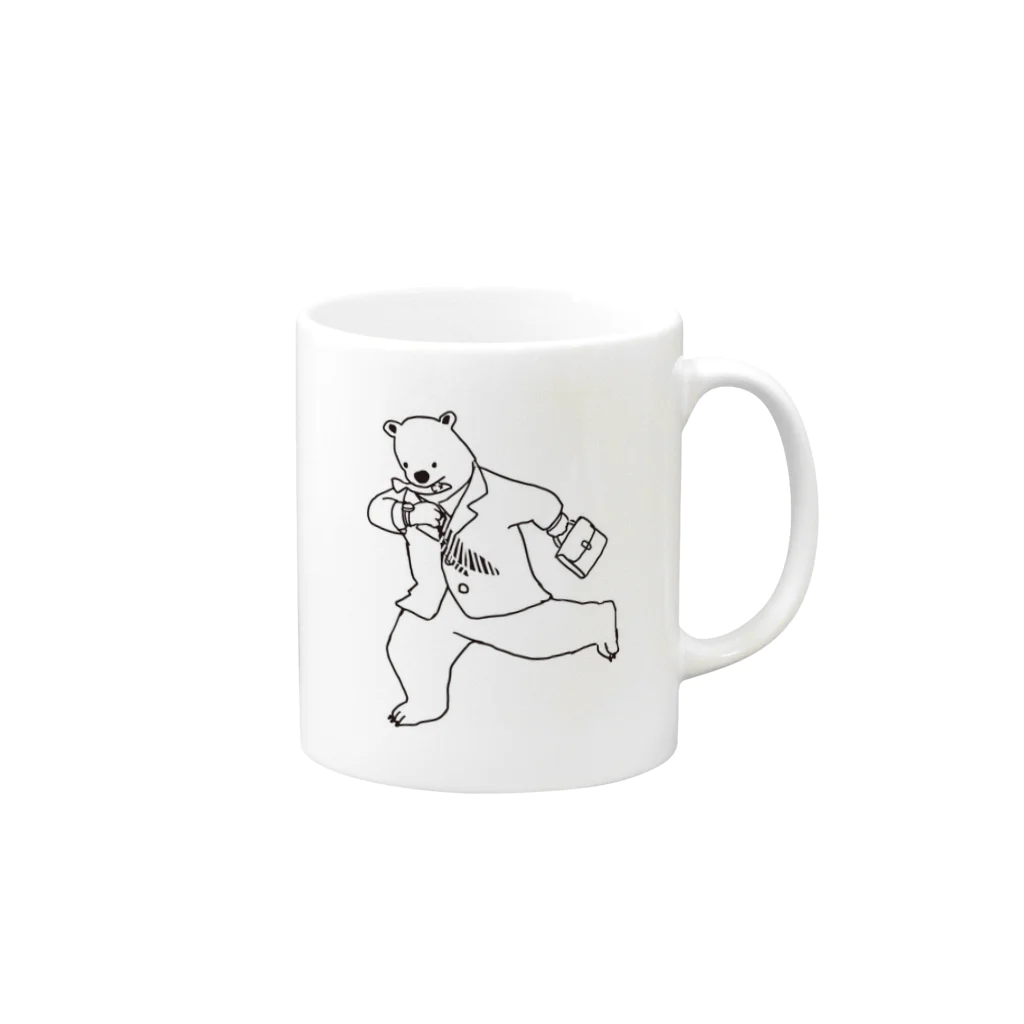 toisorのはたらくシロクマ Mug :right side of the handle