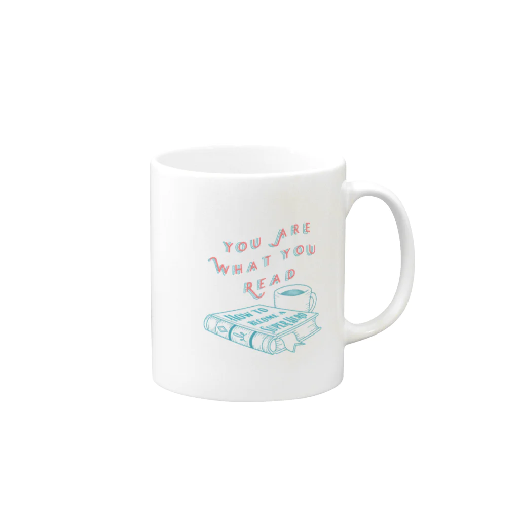 HELLO AND GOODBYEのBOOKWORM Mug :right side of the handle