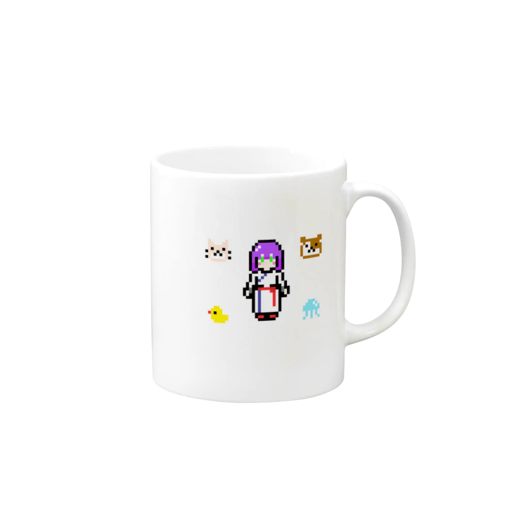 まひろのドット絵エーテルちゃん Mug :right side of the handle