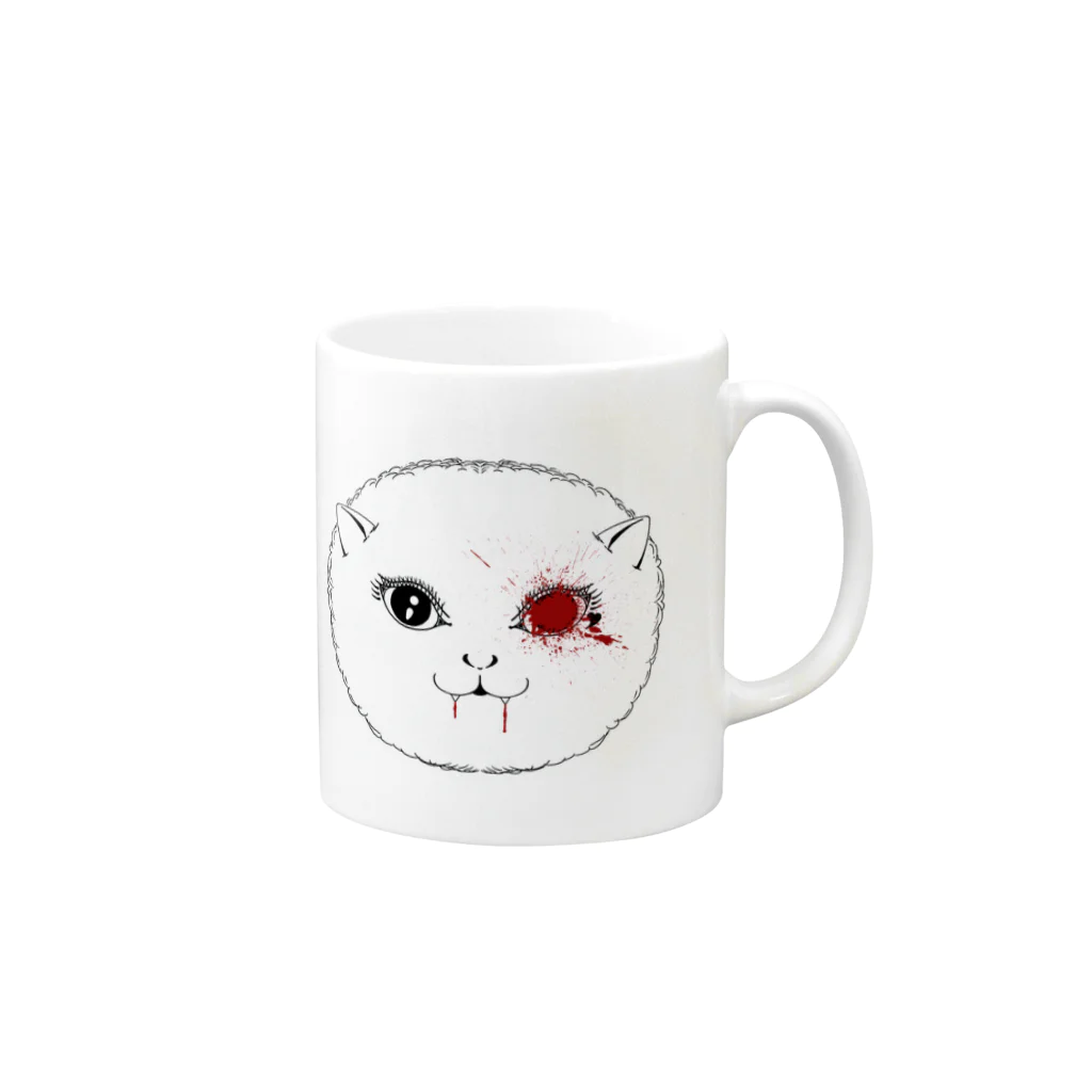 Rockin' & Novelのバンパイア猫 Mug :right side of the handle