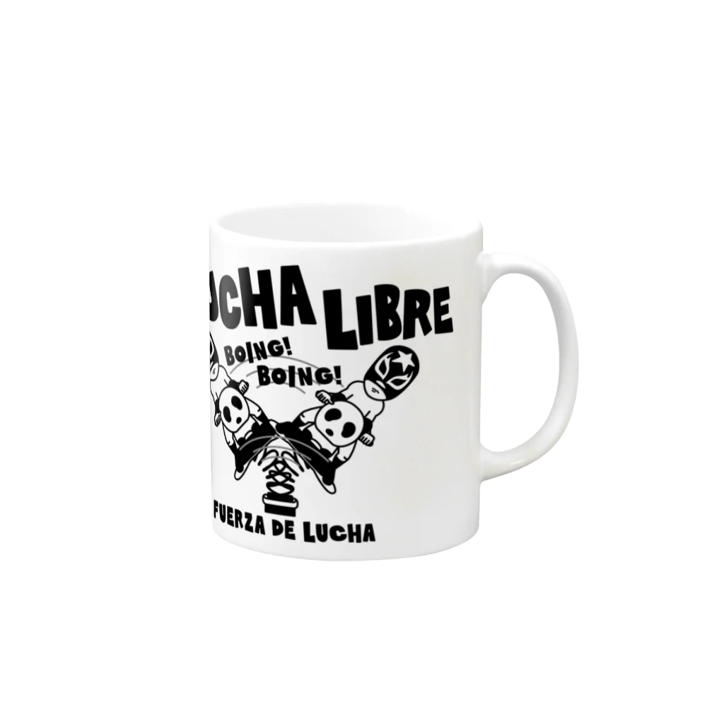 LUCHAのLUCHA LIBRE#30mono Mug :right side of the handle