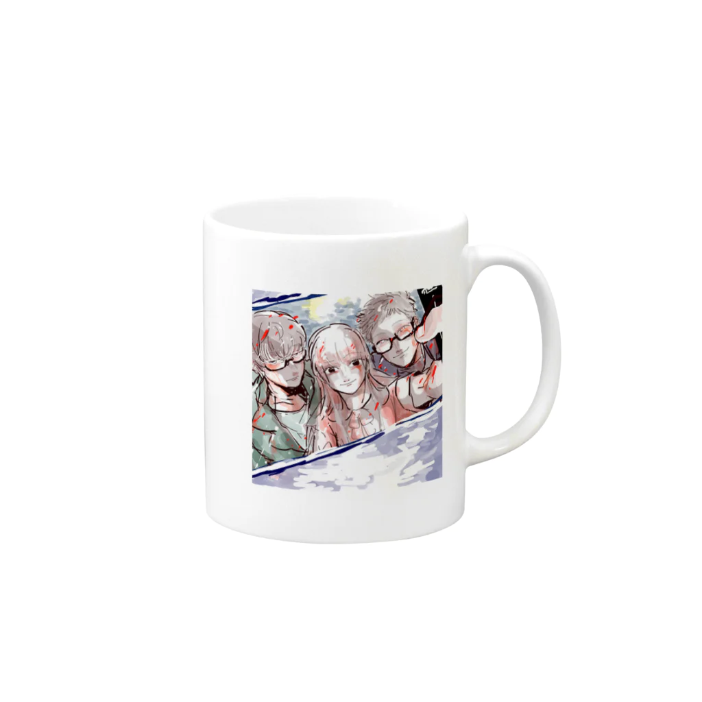 日記のエマとアノニマス Mug :right side of the handle