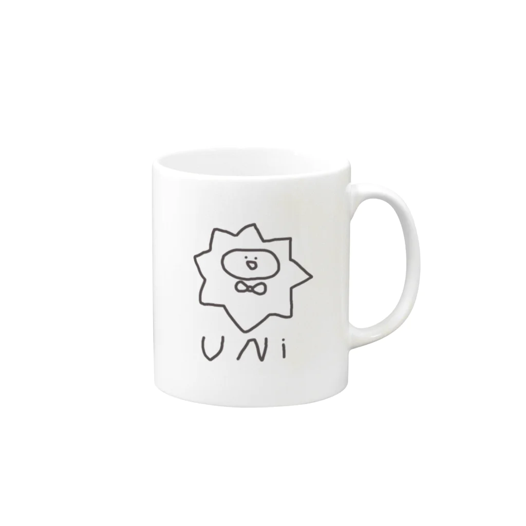 よりぽむちゃんのうにのウニラくん Mug :right side of the handle