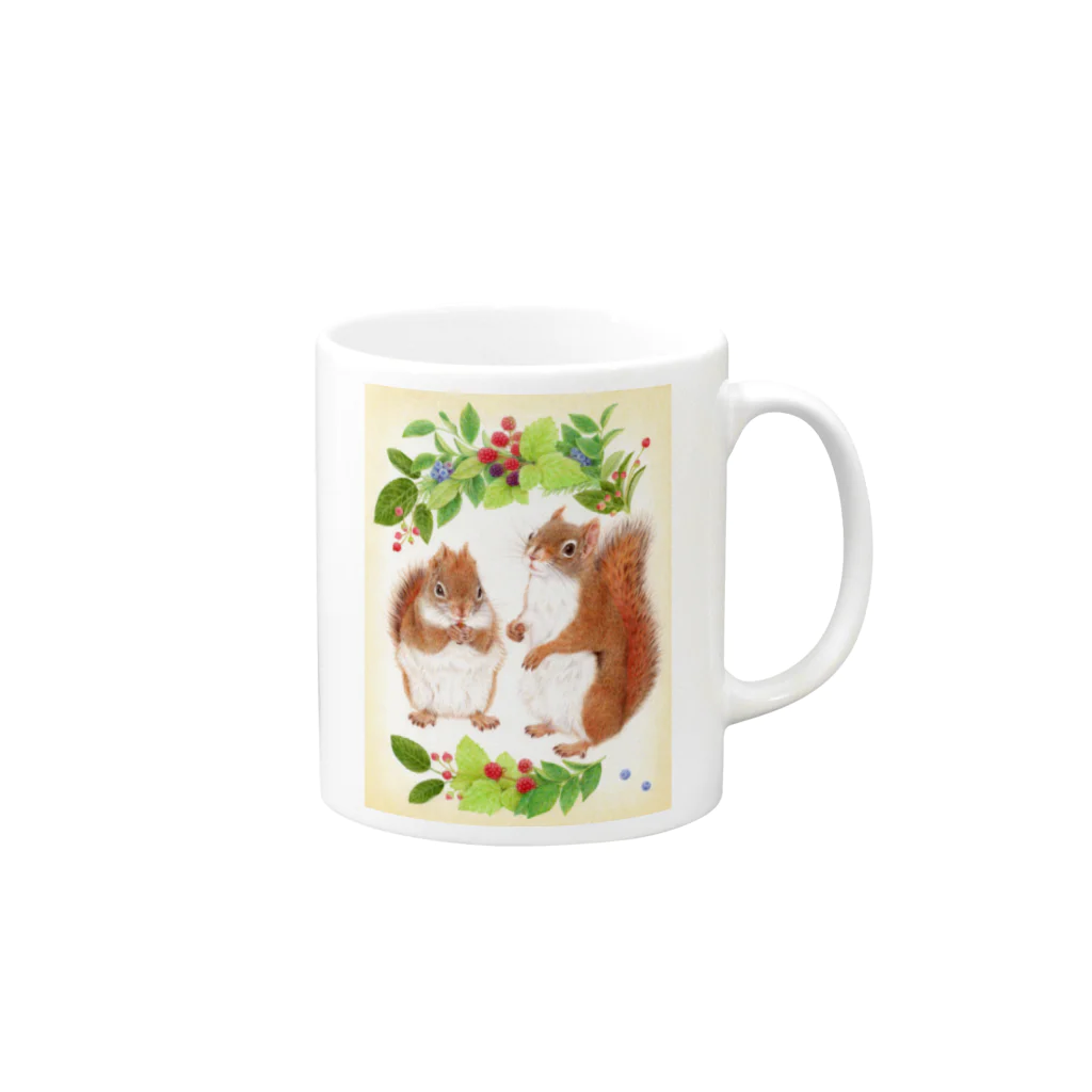 rokoのアメリカアカリス Mug :right side of the handle