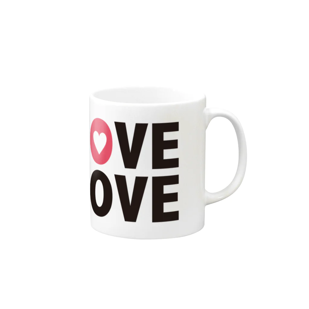 moa810のLOVE DOVE Mug :right side of the handle