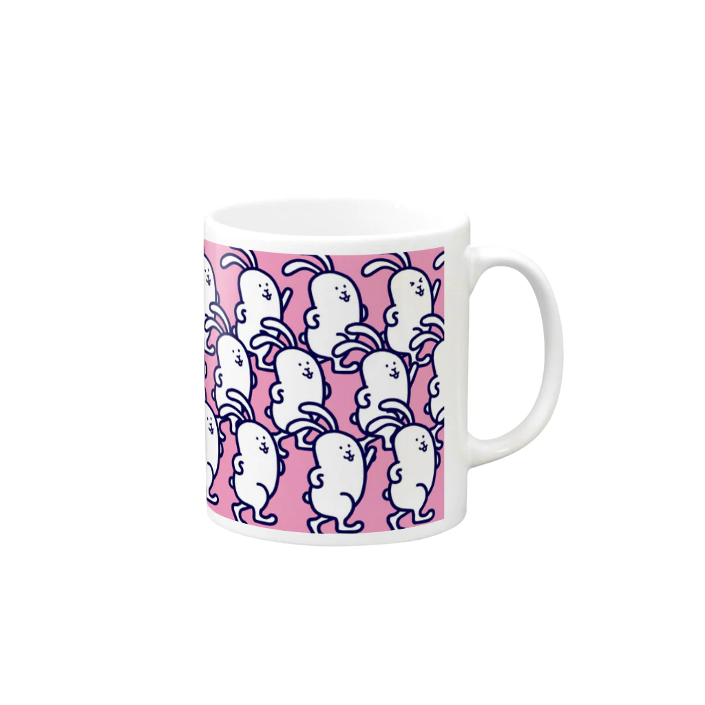 usamiyosioのうさみよしお「駆けつけろ」 Mug :right side of the handle