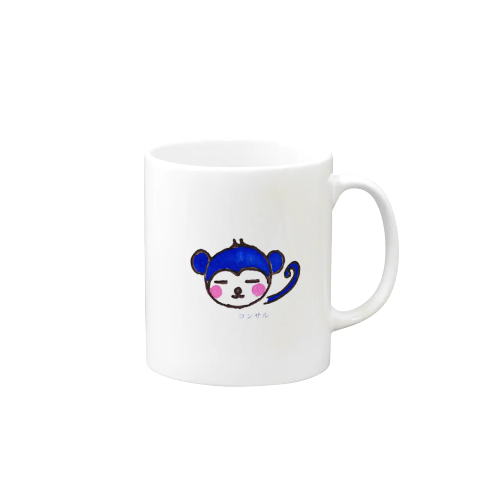 下町ねこの鈴太郎の店のコンサルくん Mug :right side of the handle