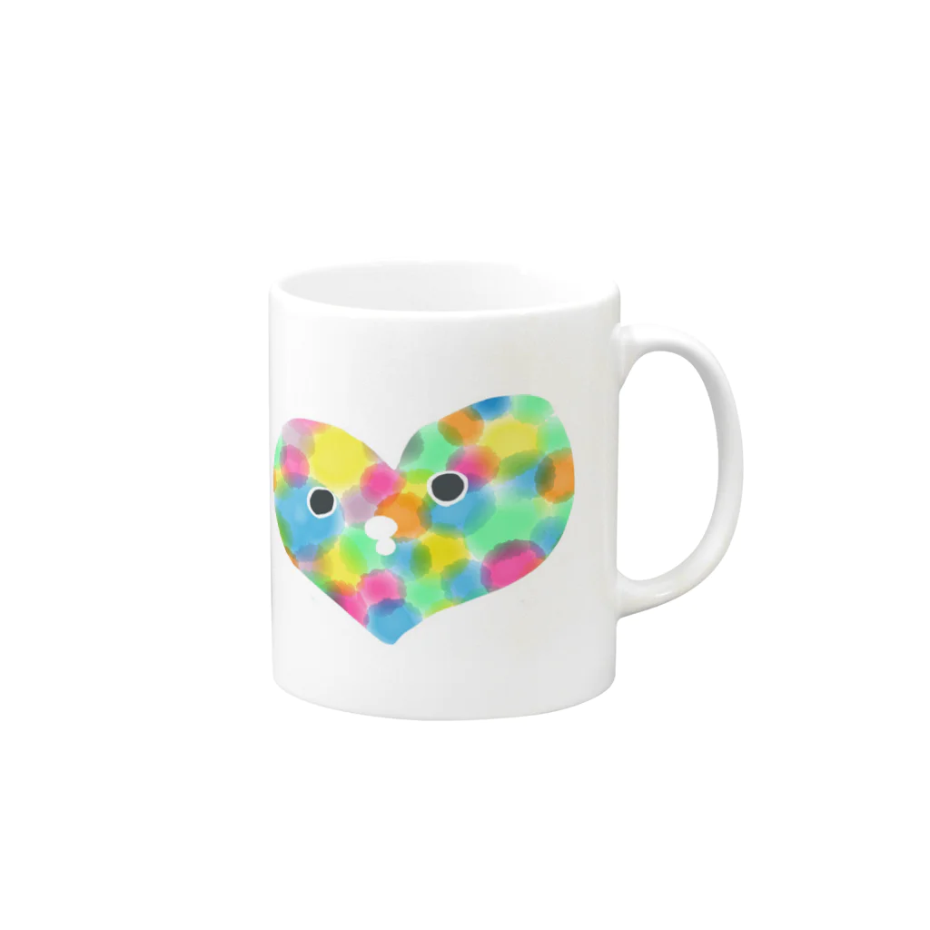 kpoppo☻のぴよハート Mug :right side of the handle