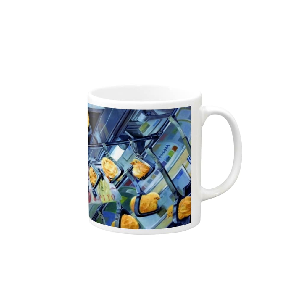 カコの満員 Mug :right side of the handle