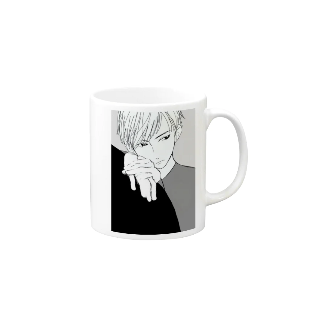 M?KUのBOY2 Mug :right side of the handle