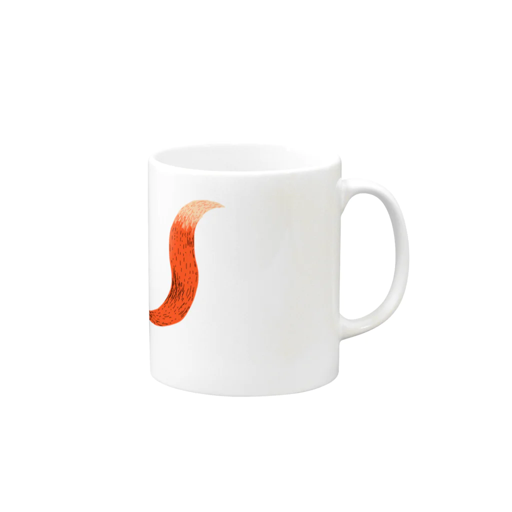 Tania NobukovskiのLONELY FOX Mug :right side of the handle