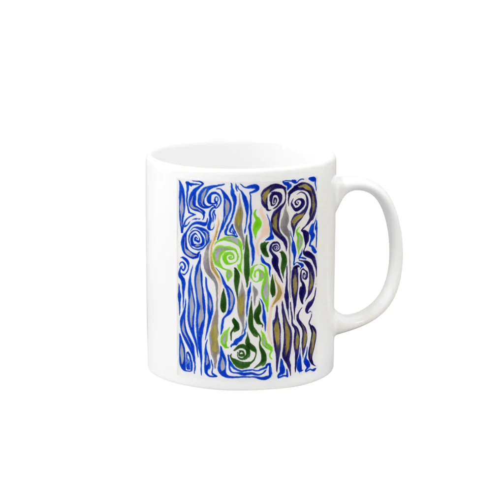 Yo+Ichiro.Universe.ArtのCommunication NetWorker Mug :right side of the handle