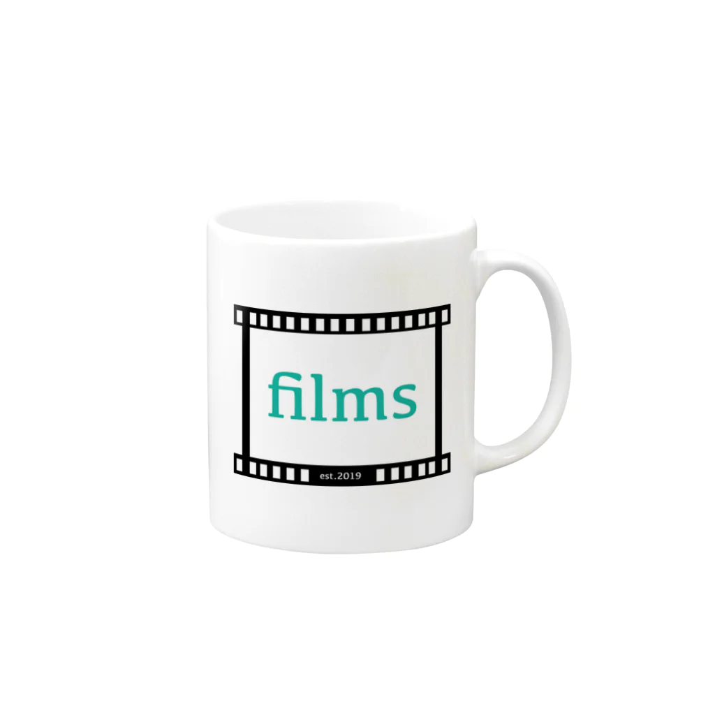 filmsのfilms LOGO マグカップの取っ手の右面