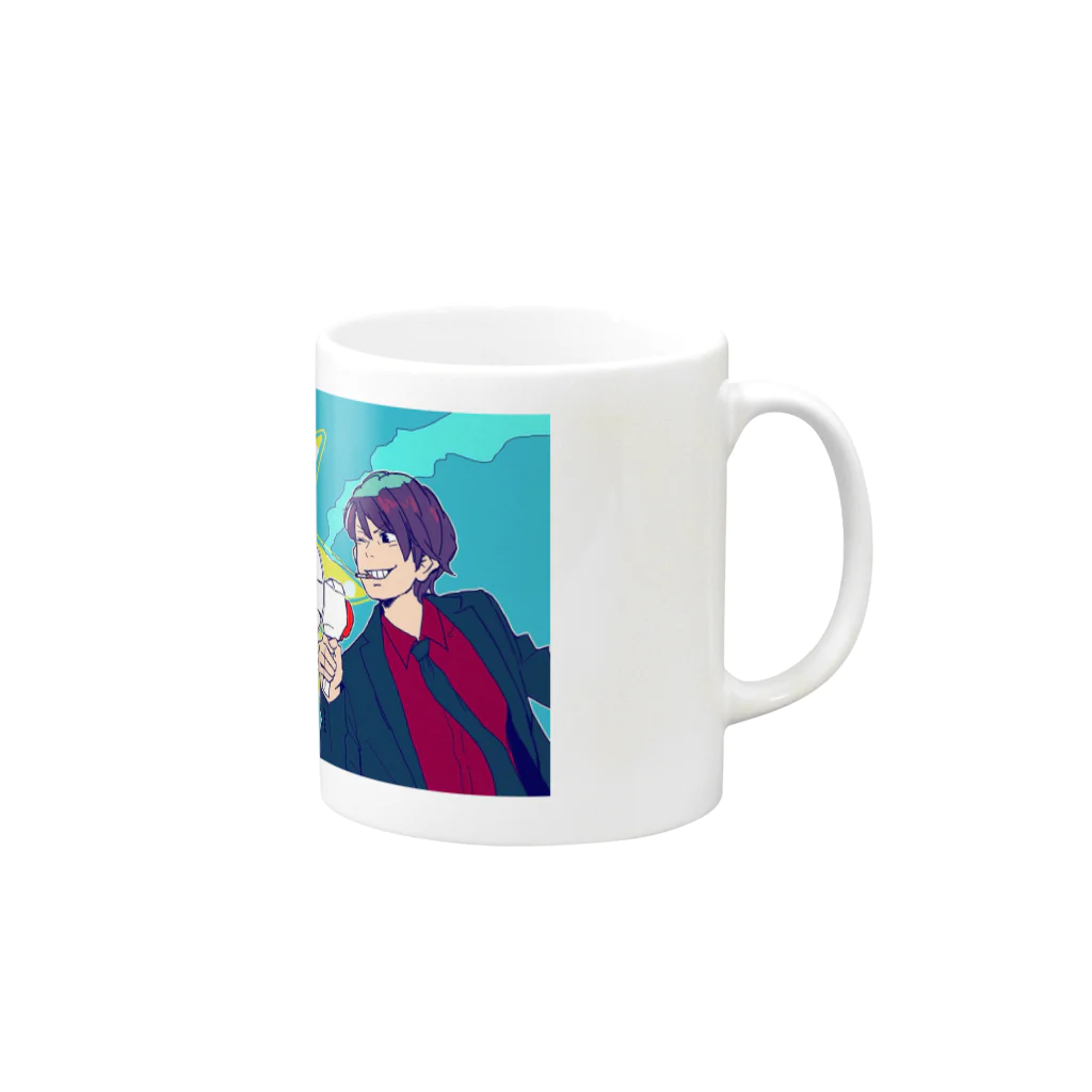 はらだ屋さん。のマグカップA Mug :right side of the handle