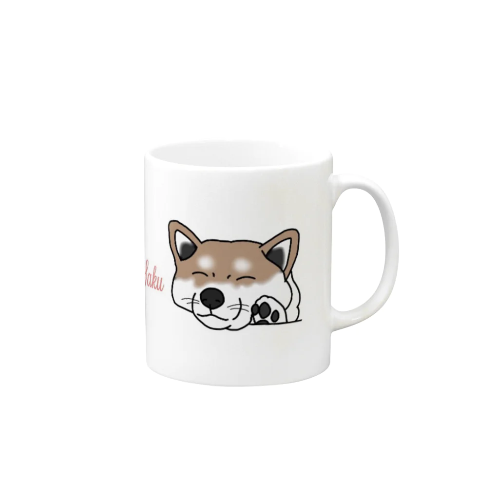 PetTee(ペッティー)のはなちゃん&さくちゃん Mug :right side of the handle