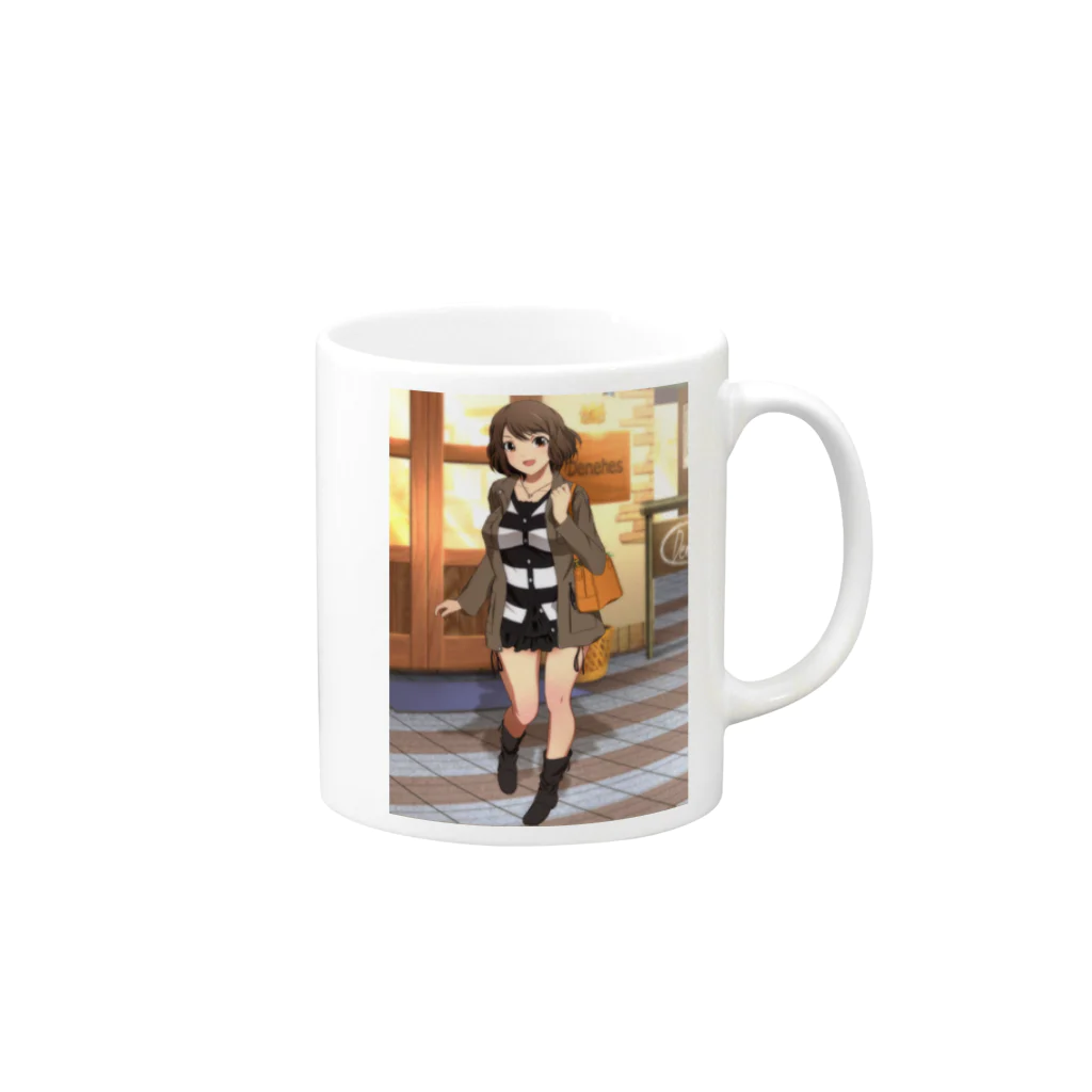 yadogenの女の子とデートの待ち合わせ Mug :right side of the handle