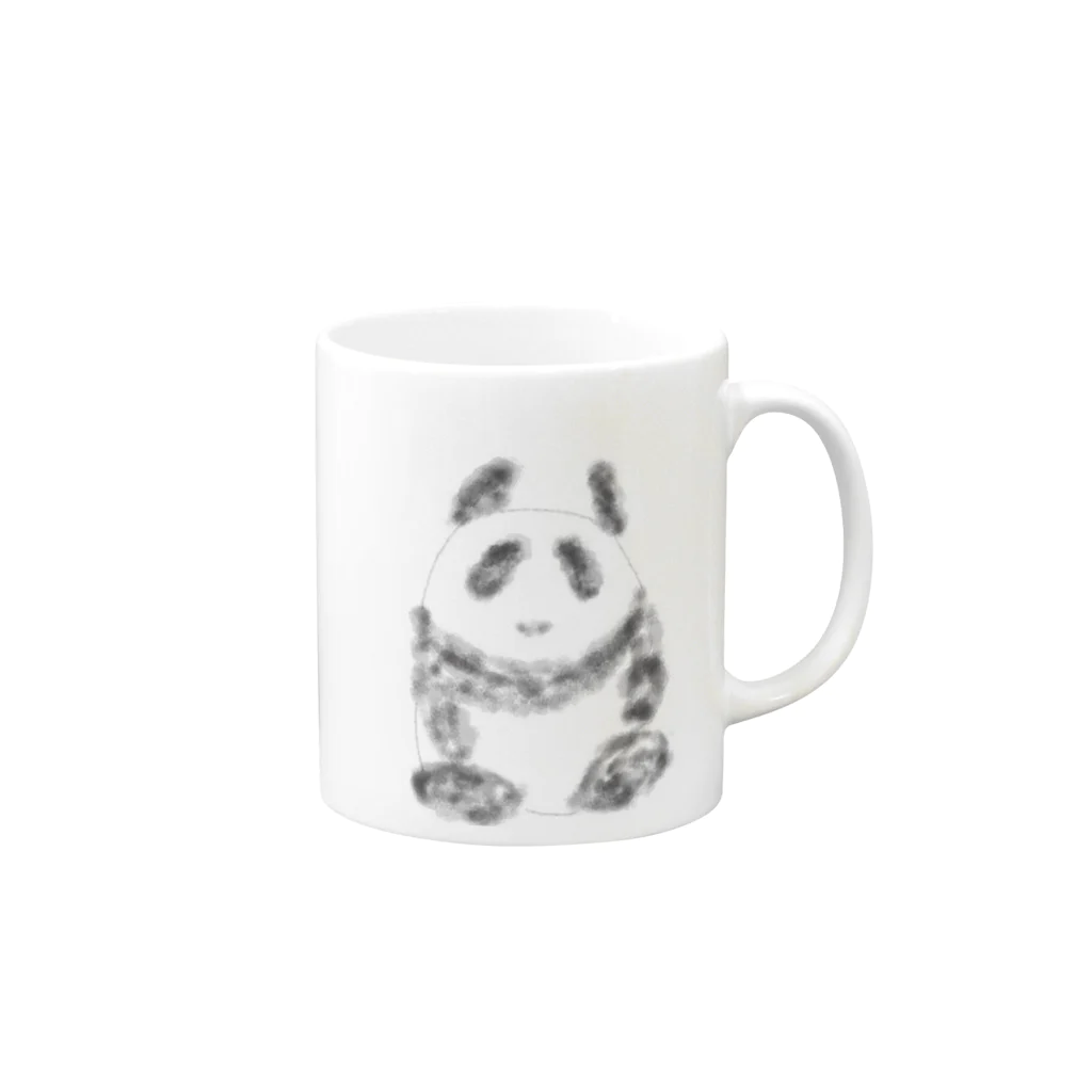 manamanawaruのパンダ⁉️ Mug :right side of the handle