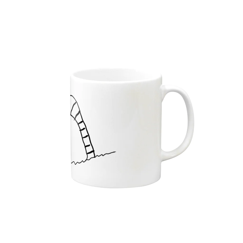 Eatn-kkのけんか Mug :right side of the handle