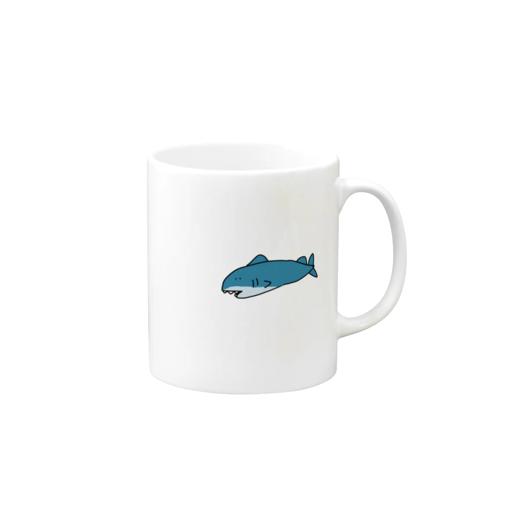 おちおちおのサメち Mug :right side of the handle