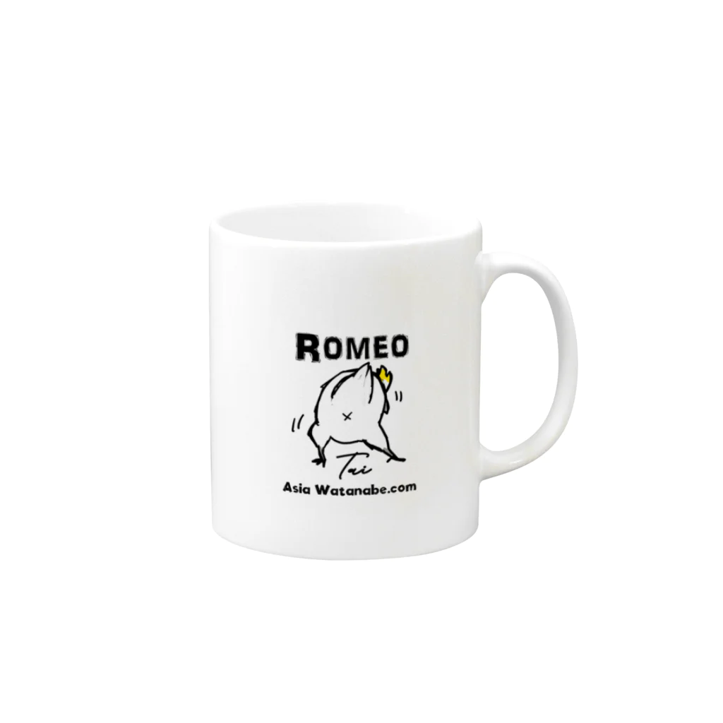 SHOP ROMEO　のHungry tai mug マグカップの取っ手の右面