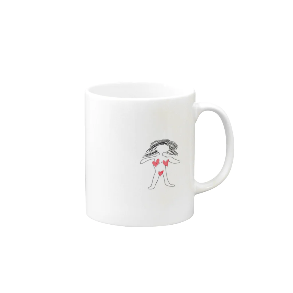 Rabbit-17のエロス Mug :right side of the handle