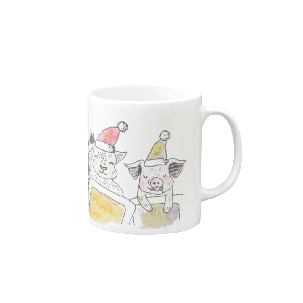 あさひ@LINEスタンプ販売中のおやすみ Mug :right side of the handle