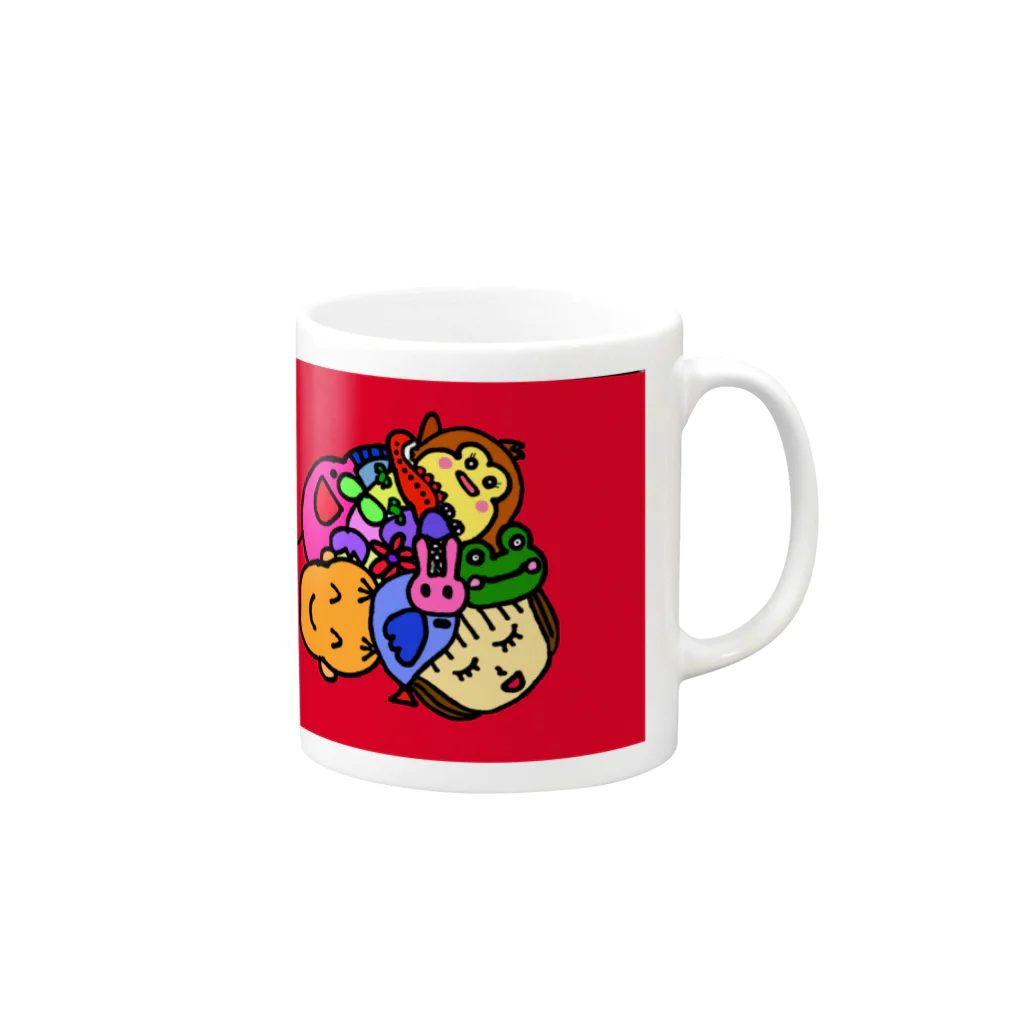 Fruit-parfait2019のファミリー Mug :right side of the handle