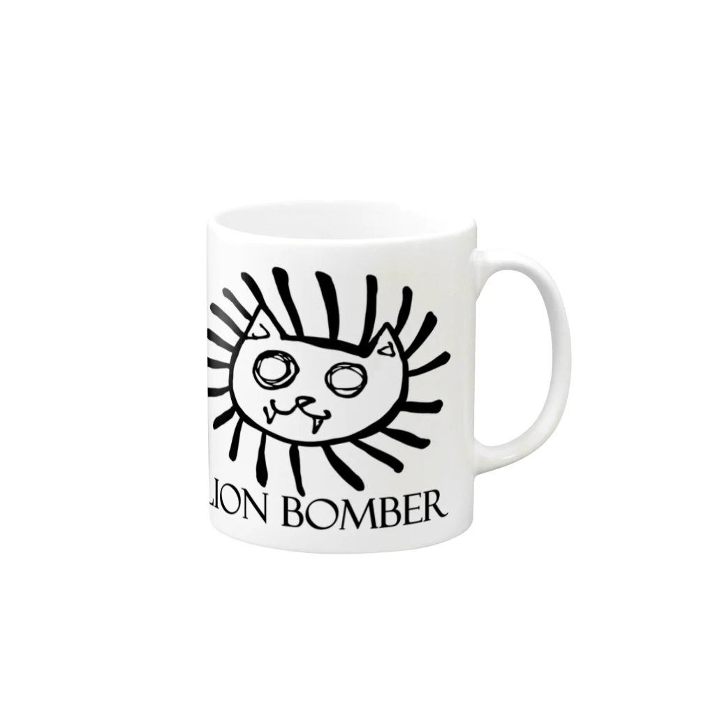置物置きのLION BOMBER Mug :right side of the handle