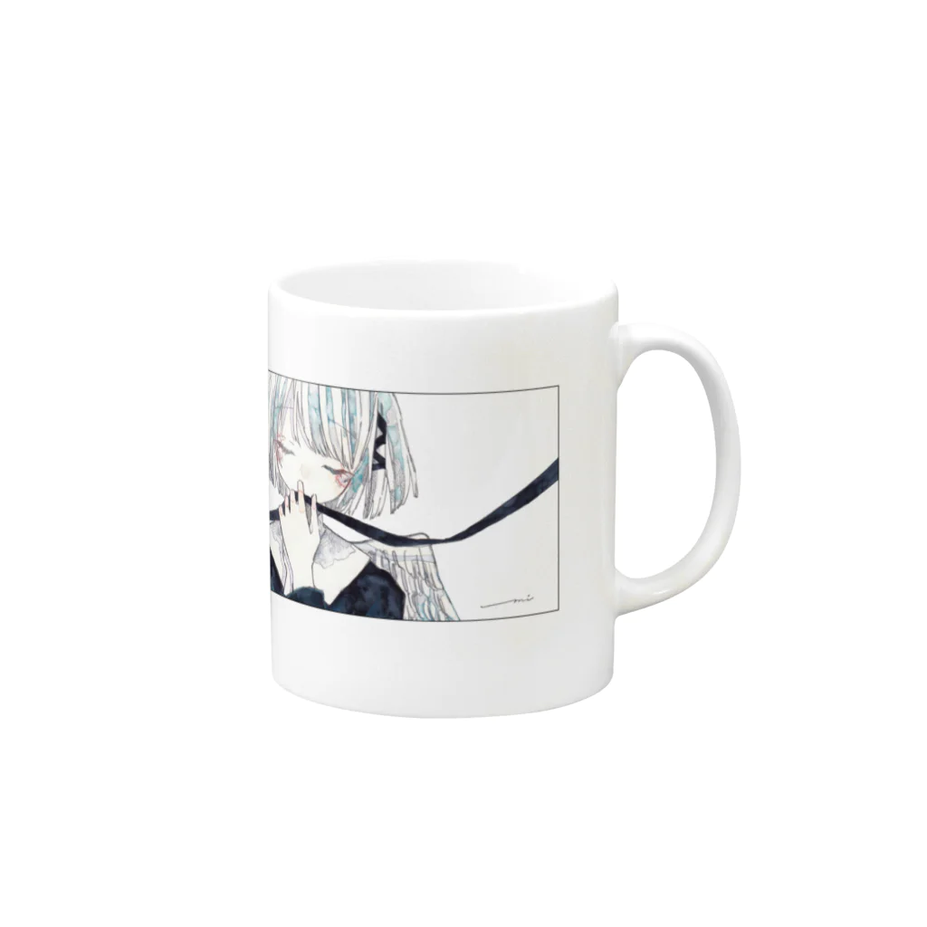 umiの黒く結んで、未来も離さないで Mug :right side of the handle