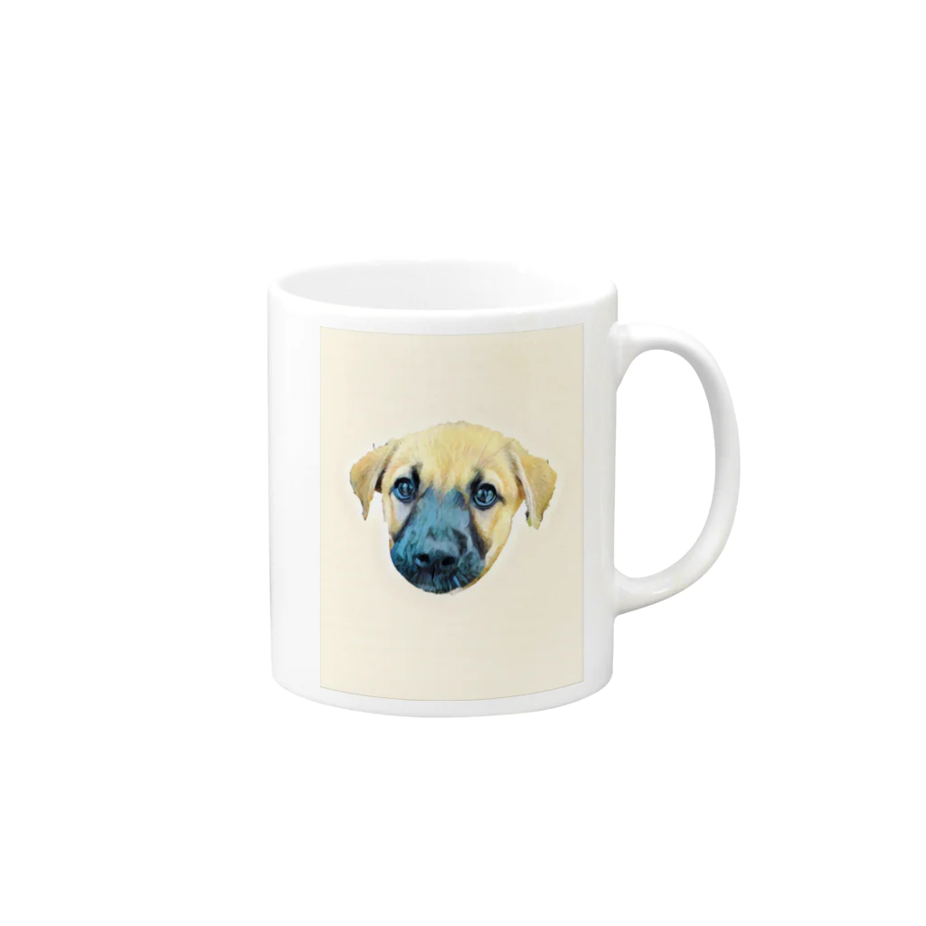 なおえる✩の愛犬 Mug :right side of the handle