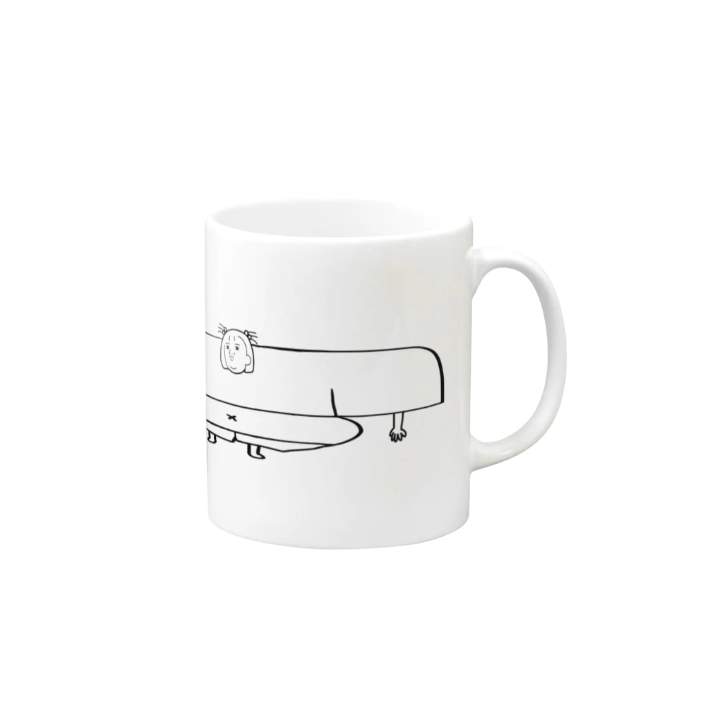 nowchimaのる Mug :right side of the handle