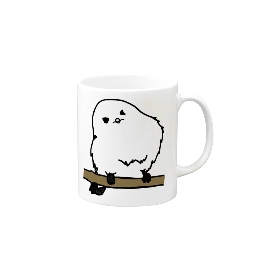 ぺちぺち工房 Pechi Pechi Atelierのしまえなが Mug :right side of the handle