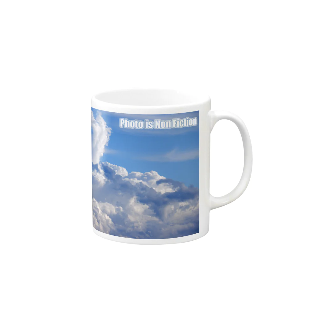 いわフォトのsummer cloud Mug :right side of the handle