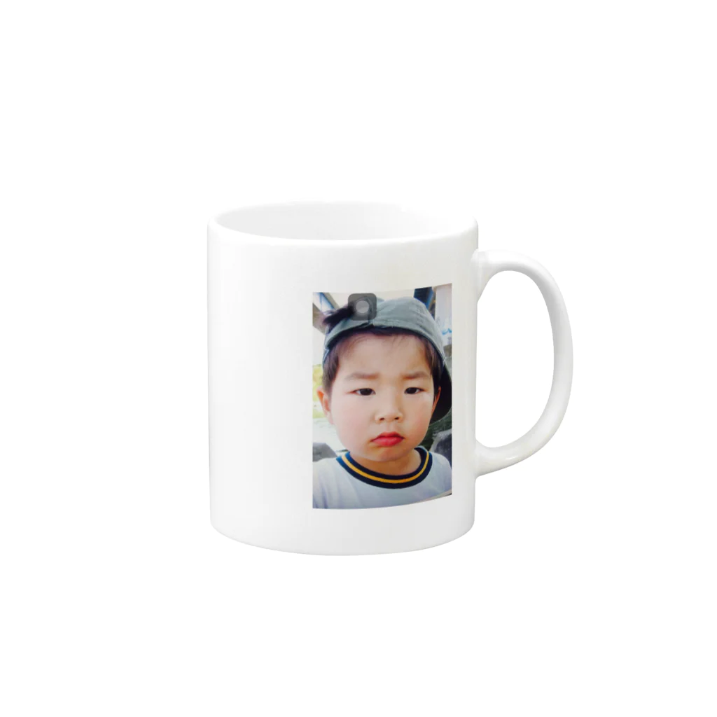 koibitoの鼻水を垂れ流し憤る幼児T Mug :right side of the handle