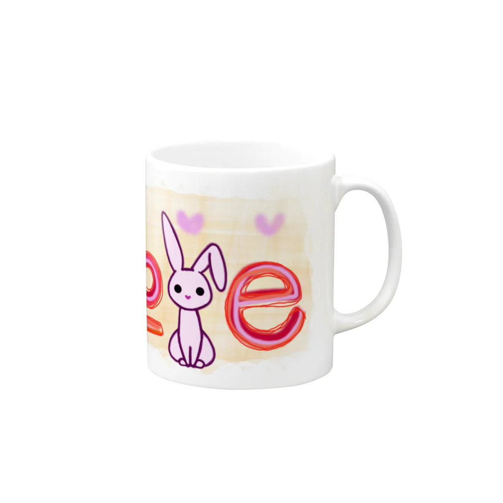 桜梅桃のLOｖE　 Mug :right side of the handle