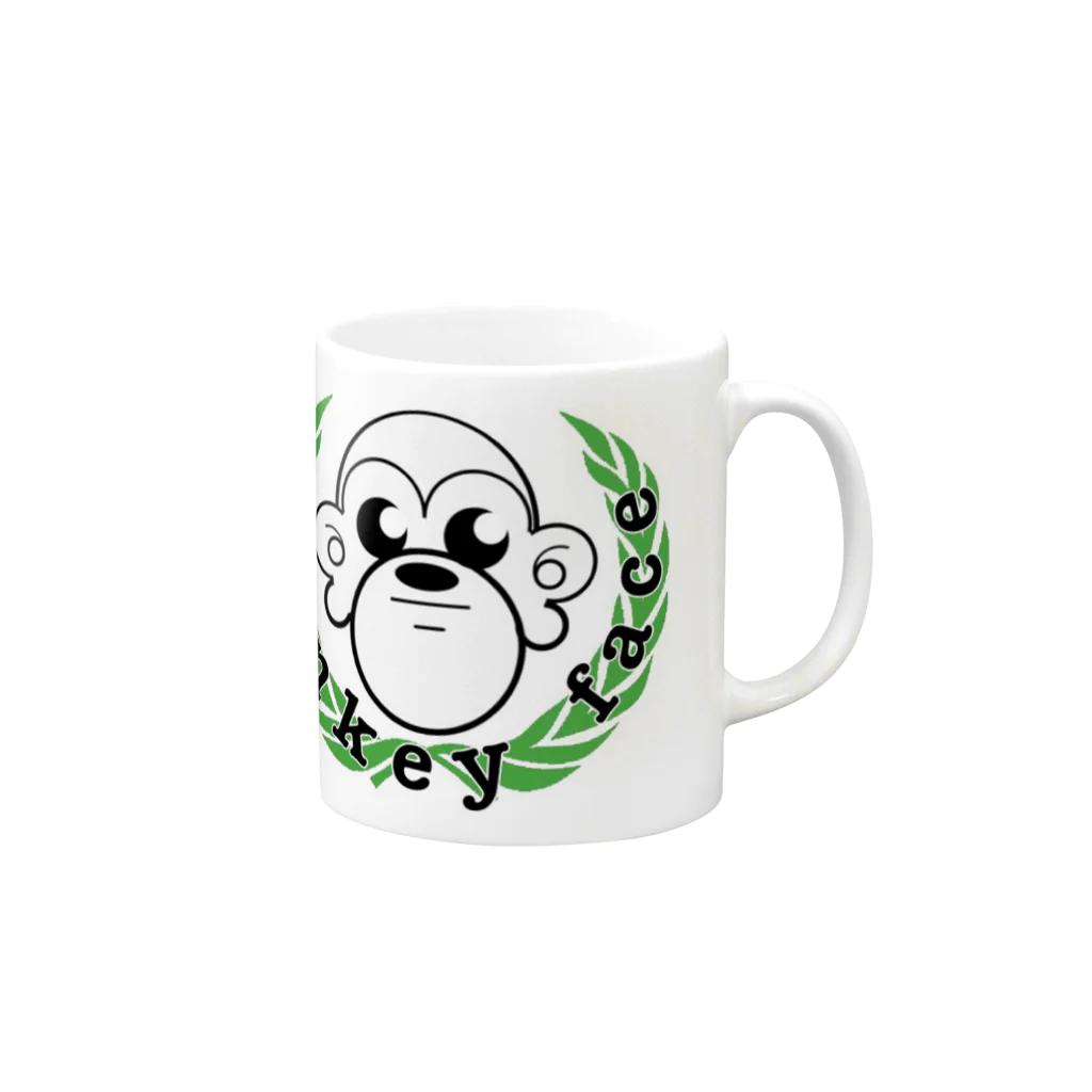 jin's Collectionのjin's Collection monkey FACE Mug :right side of the handle