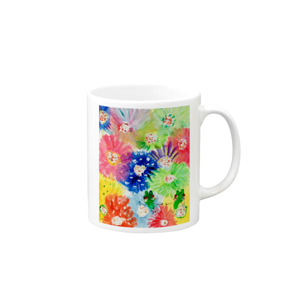 カエルモチーフオリジナルグッズのオリジナルカエルグッズ Mug :right side of the handle