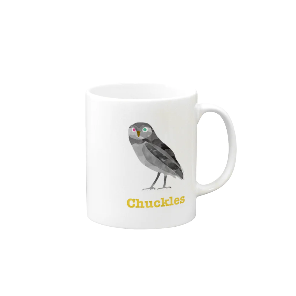 マナカのchuckles owl Mug :right side of the handle