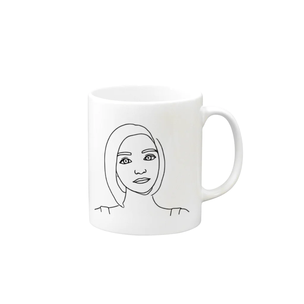 AileeeのGirl.17 Mug :right side of the handle