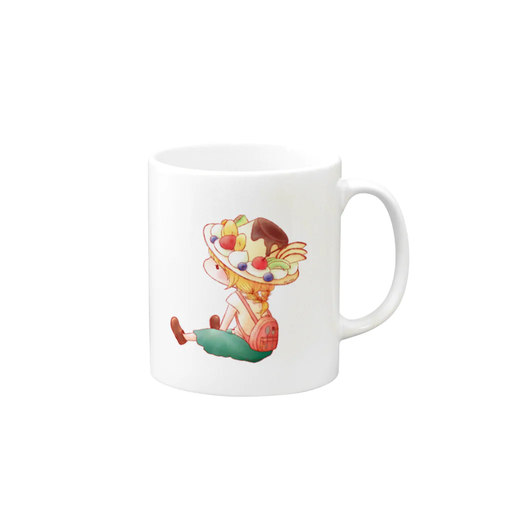 nao。のプリン・ア・ラ・モード Mug :right side of the handle