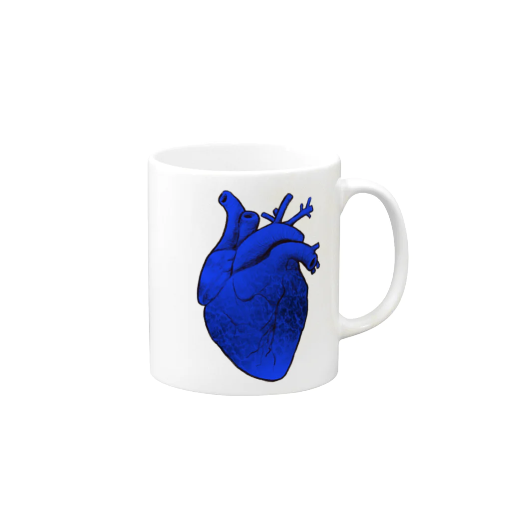 nemuriのHeart   アヲ Mug :right side of the handle