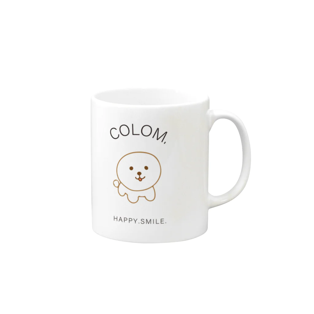 COLO.ビションフリーゼ！グッズ！他 / コロ。COLOM.犬いぬdogリボングッズ. ( pon-pon-dog )のマグカップ通販 ∞  SUZURI（スズリ）