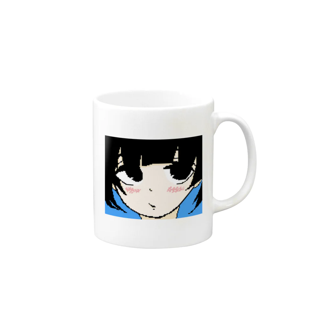 P-girlのあお Mug :right side of the handle