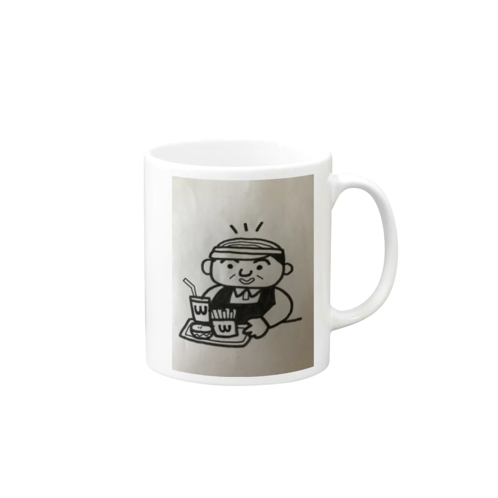 nico502のバーコード店長   ファーストフード編 Mug :right side of the handle