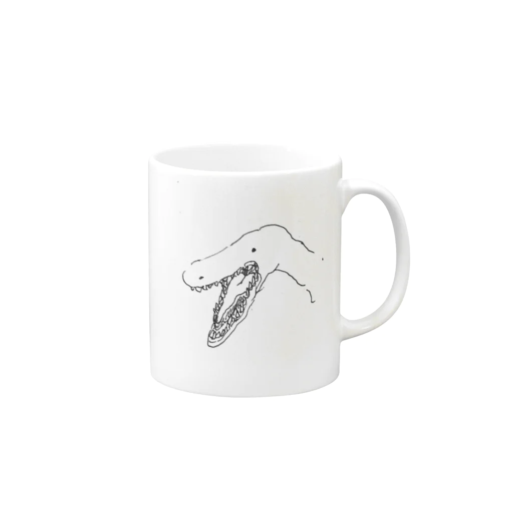 かまなの恐竜くん Mug :right side of the handle