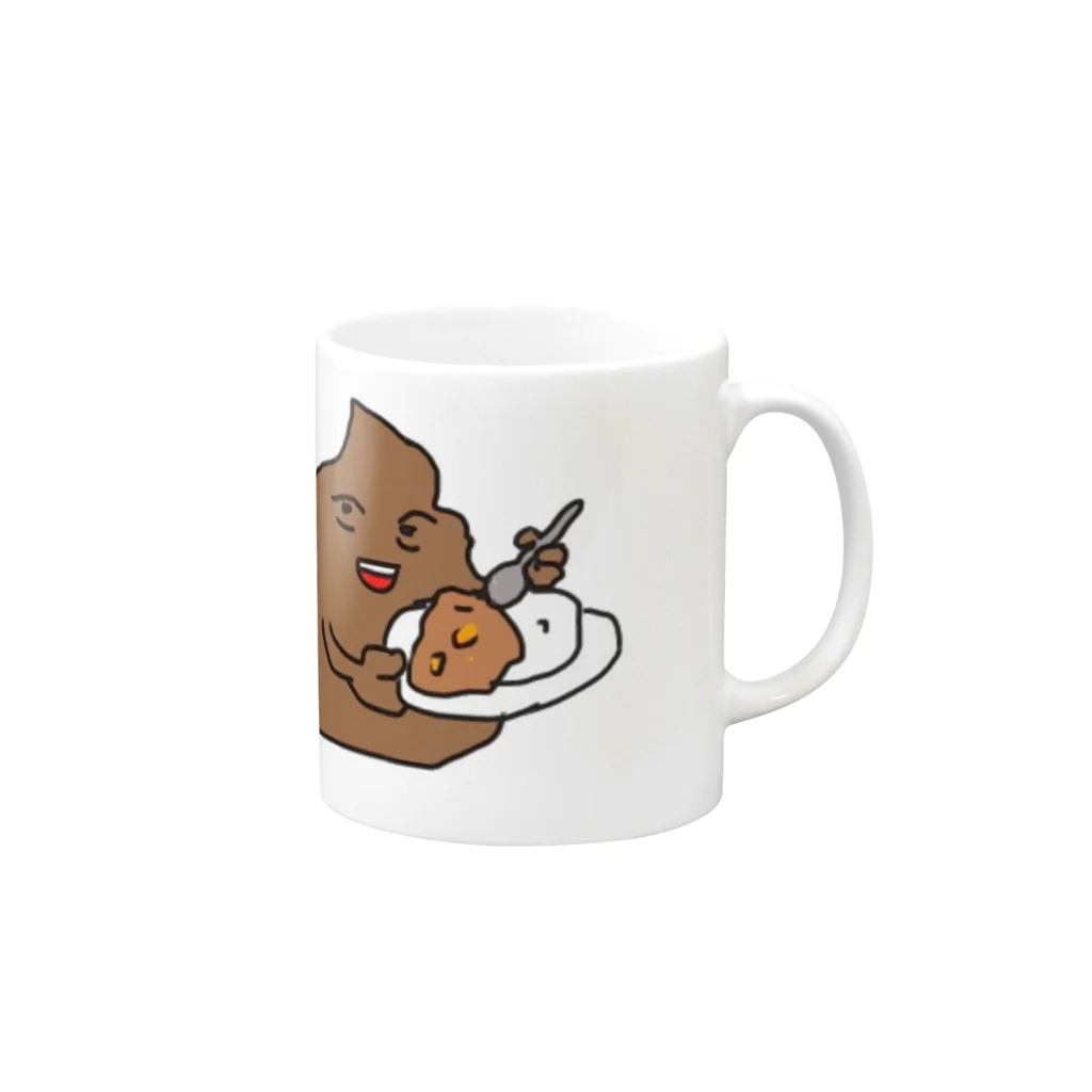 うんこやの究極の選択 Mug :right side of the handle