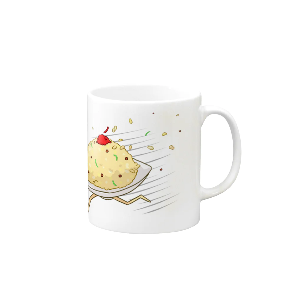 猫鍋のチャーハンくん Mug :right side of the handle