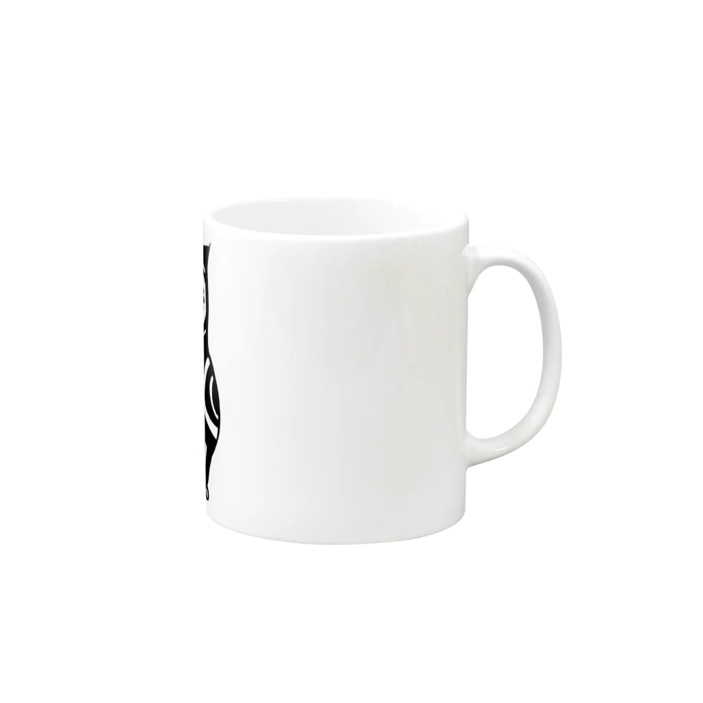 モッキンド雑貨店のスピカ①透過版 Mug :right side of the handle