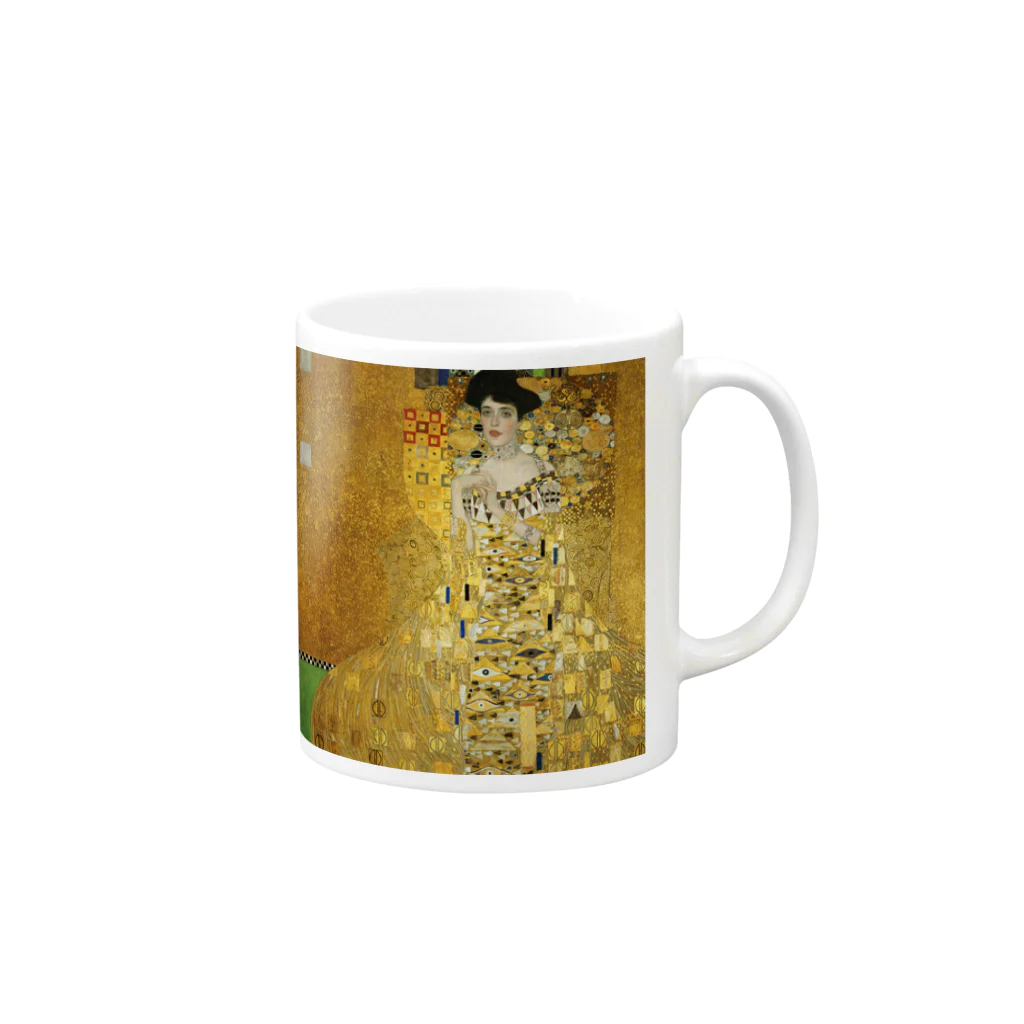 Art Baseのグスタフ・クリムト / 1907 /Portrait of Adele Bloch-Bauer I / Gustav Klimt Mug :right side of the handle