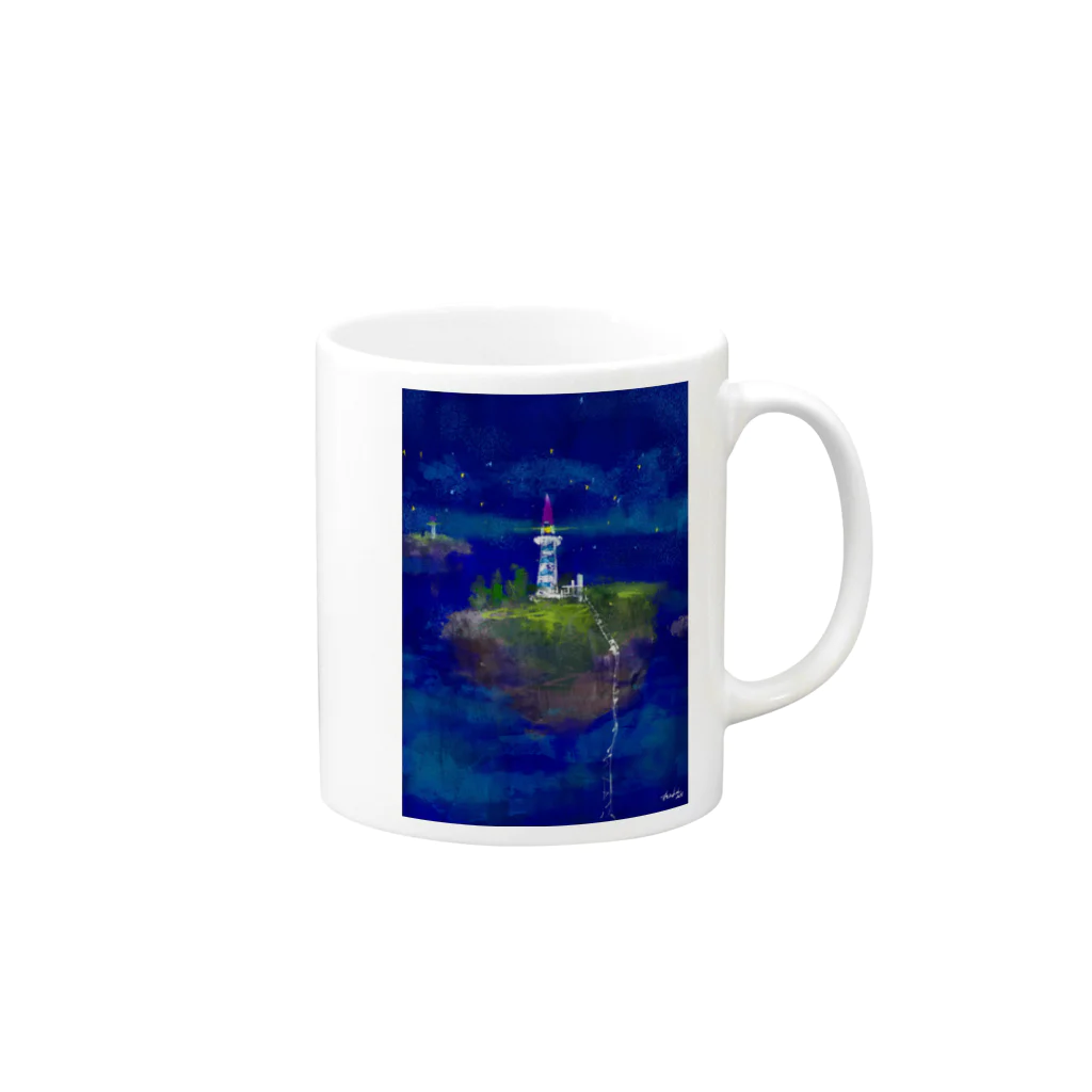 ハヅケイのオミセ。の「天空燈台。」 Mug :right side of the handle